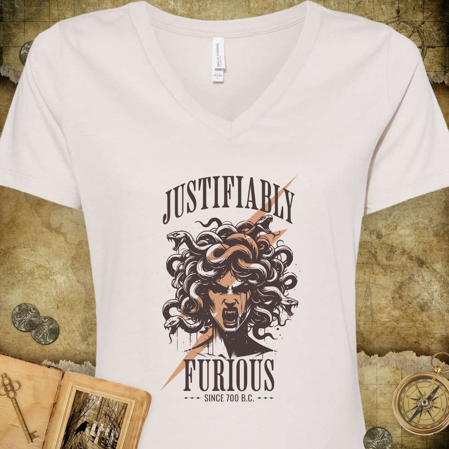 Justifiably Furious V-Neck Tee