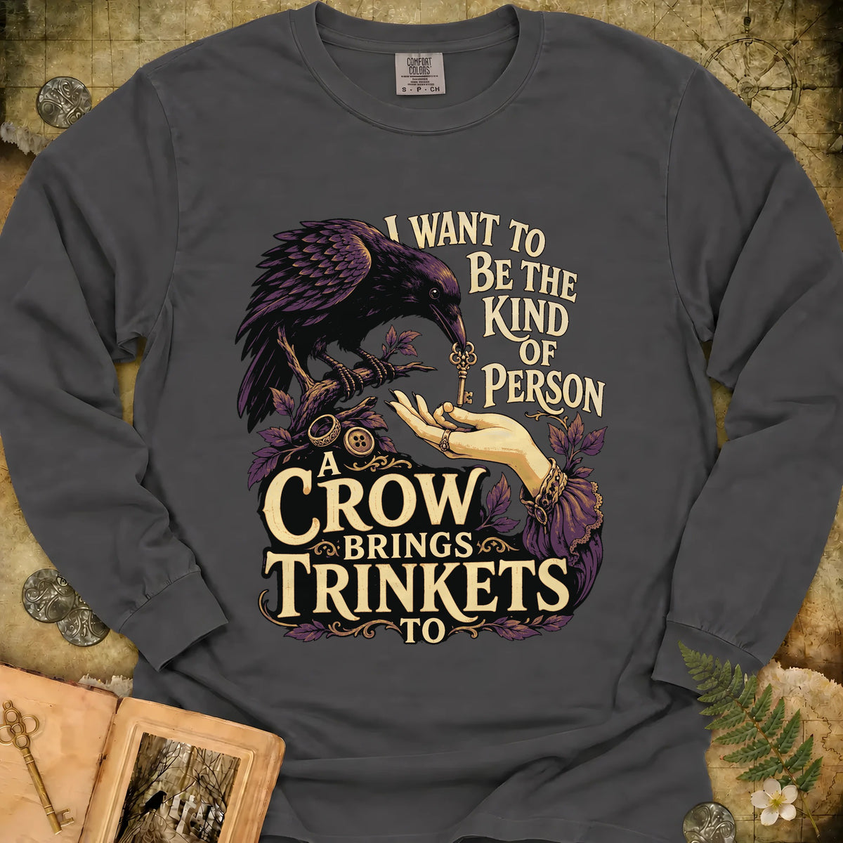 A Crow's Trinkets Long Sleeve T-Shirt