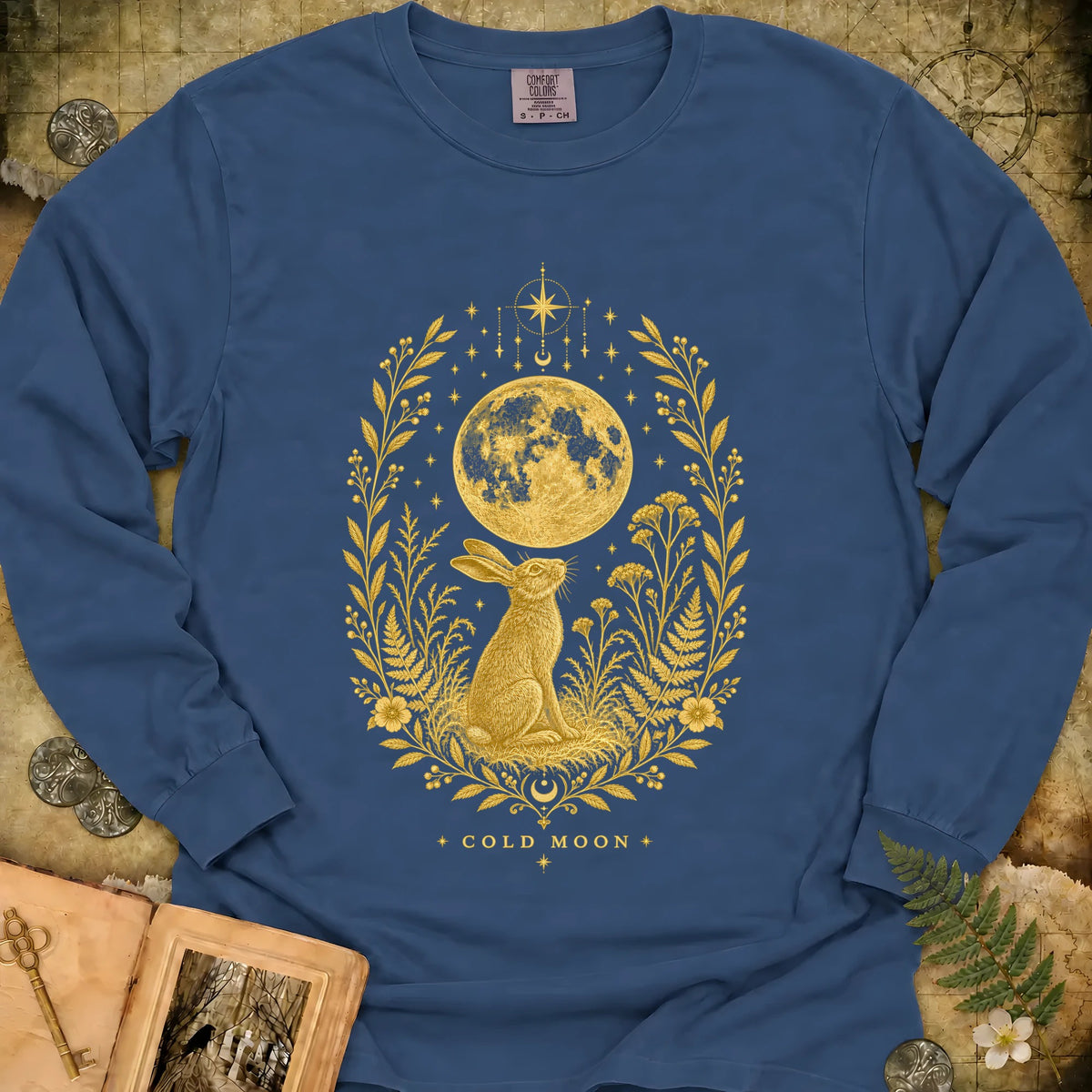 Cold Moon Long Sleeve T-Shirt - Midnight