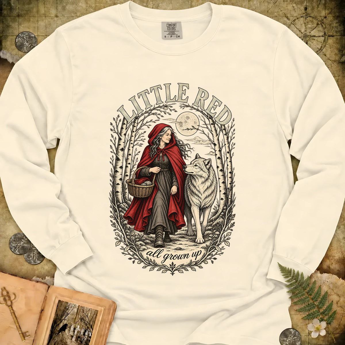 Little Red All Grown Up Long Sleeve T-Shirt - Ivory