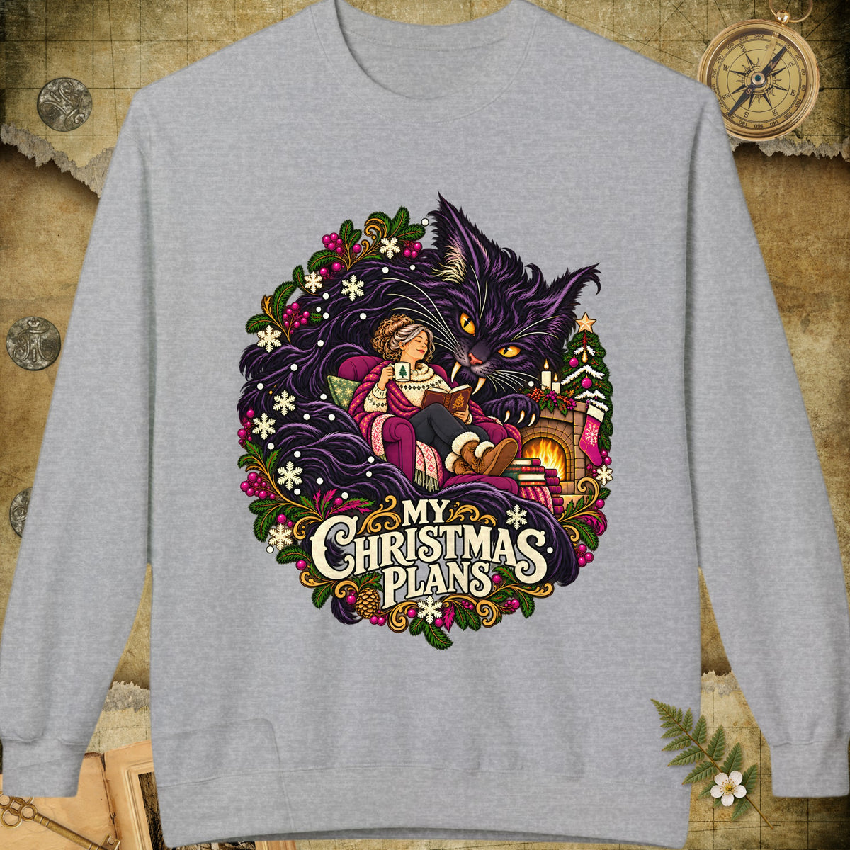 My Christmas Plans Sweatshirt - Sport Grey