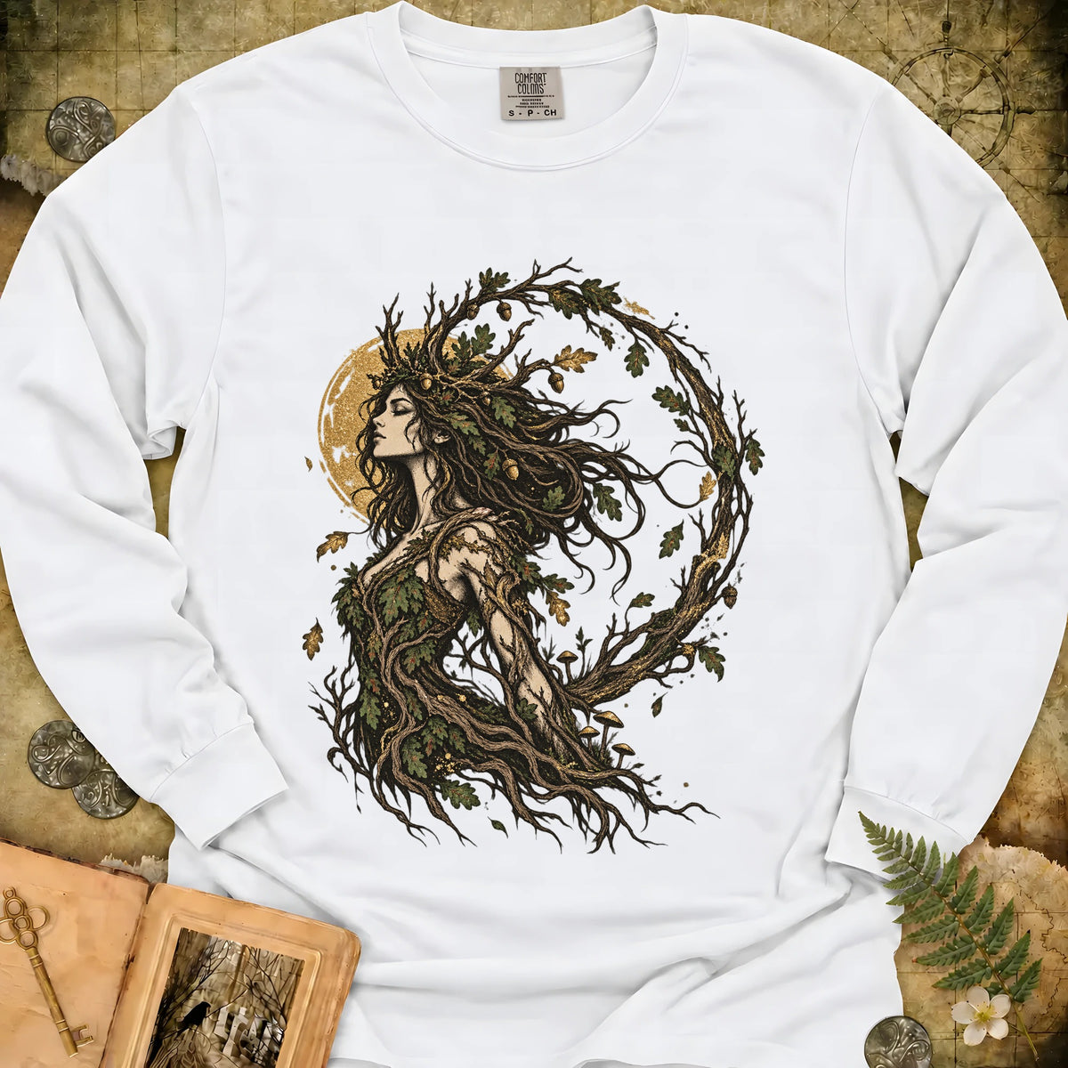 The Dryad Long Sleeve T-Shirt - White
