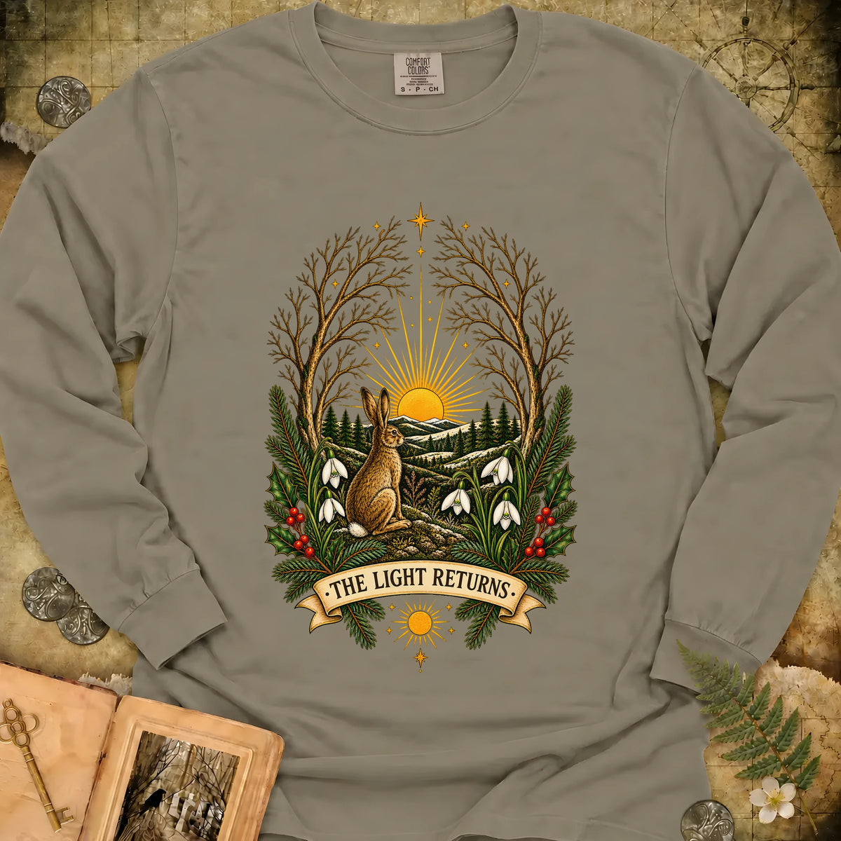 The Light Returns Long Sleeve T-Shirt - Sandstone