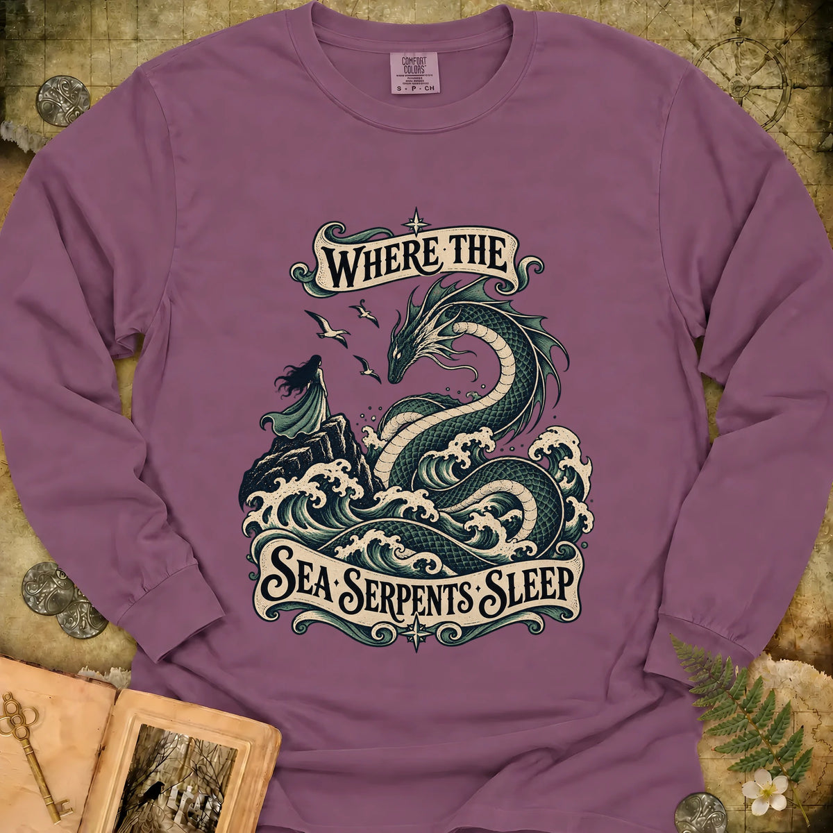 The Sea Serpents Long Sleeve T-Shirt - Berry