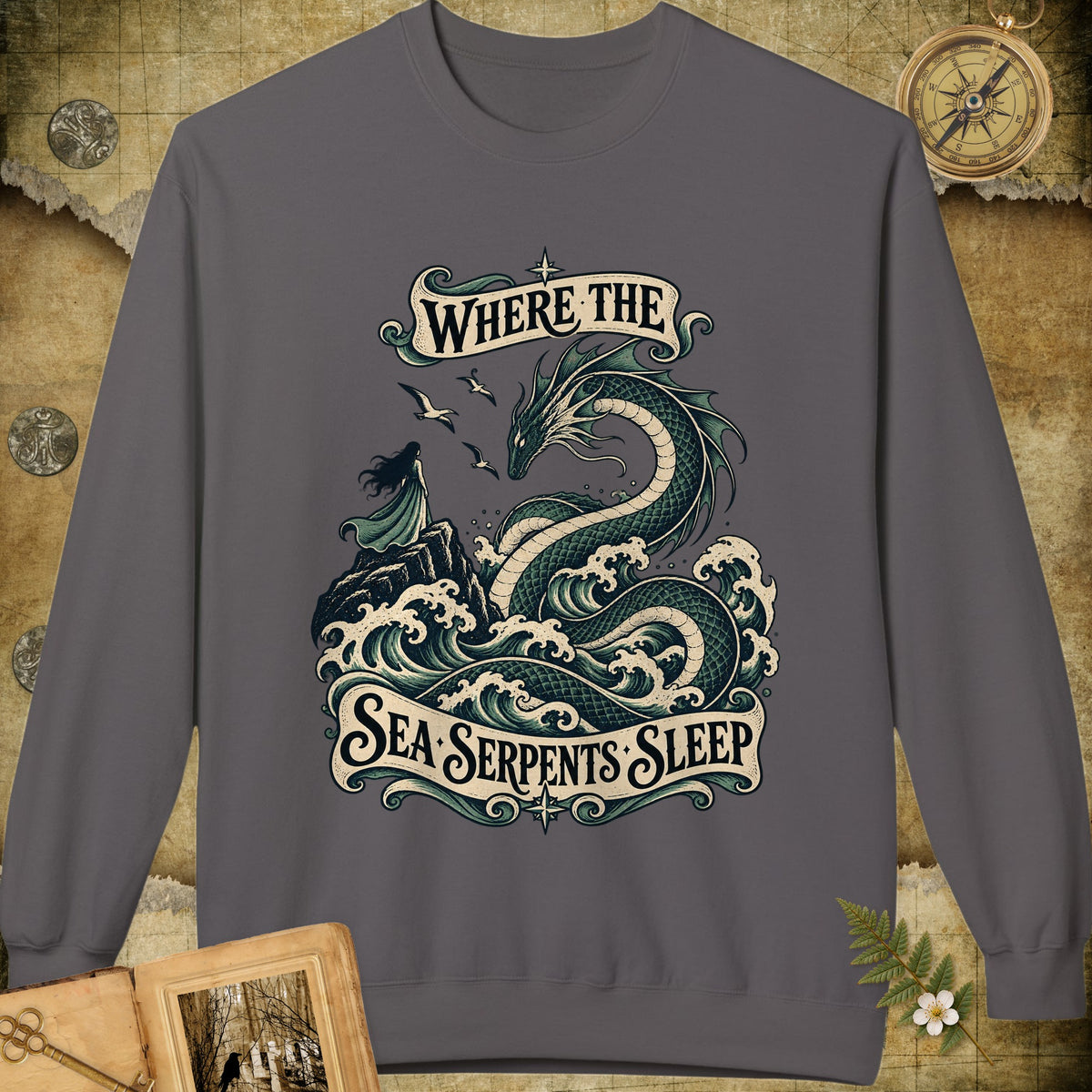 The Sea Serpents Sweatshirt - Charcoal