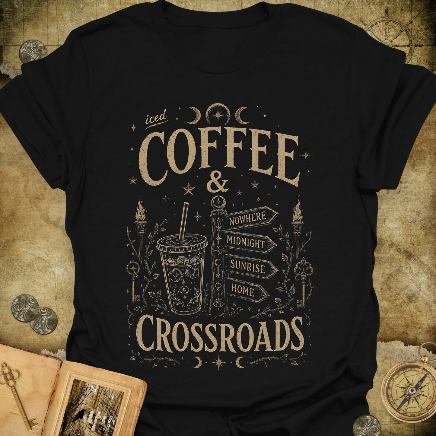 Iced Coffee & Crossroads T-Shirt