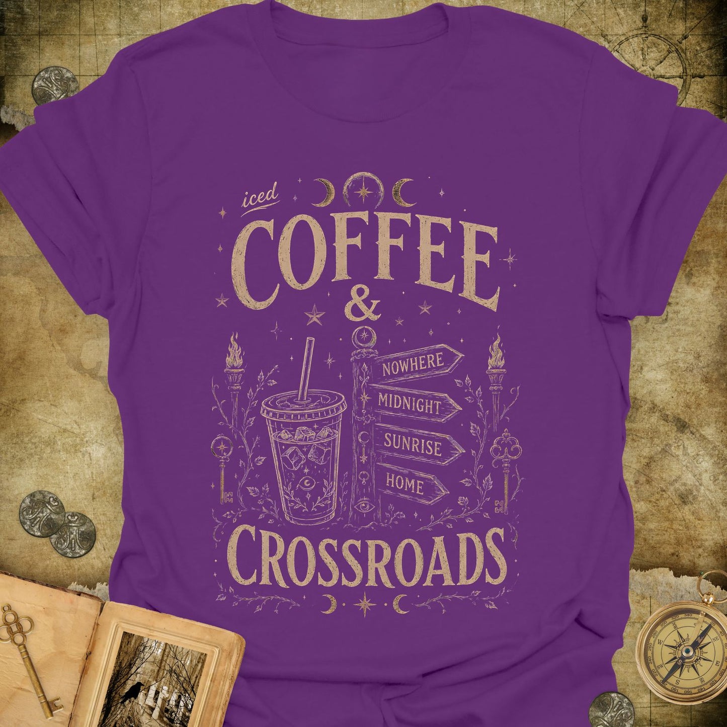 Iced Coffee & Crossroads T-Shirt