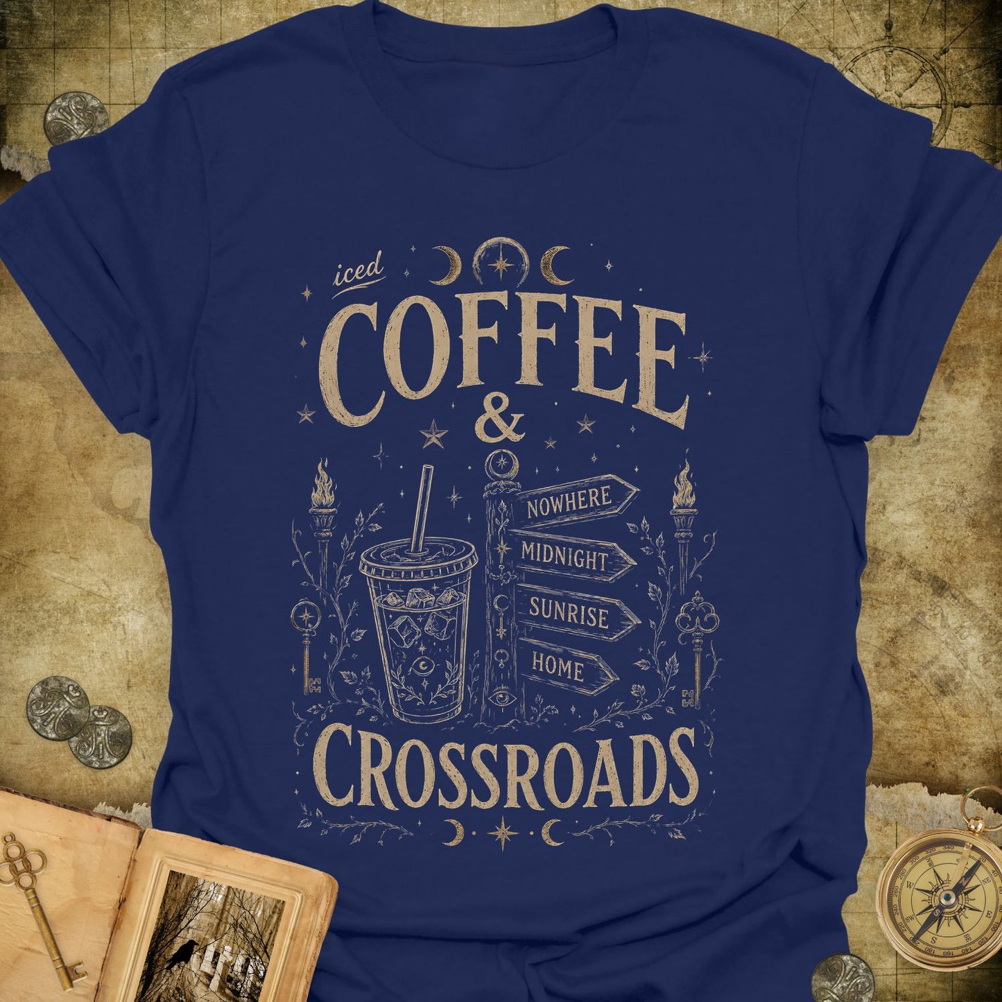 Iced Coffee & Crossroads T-Shirt