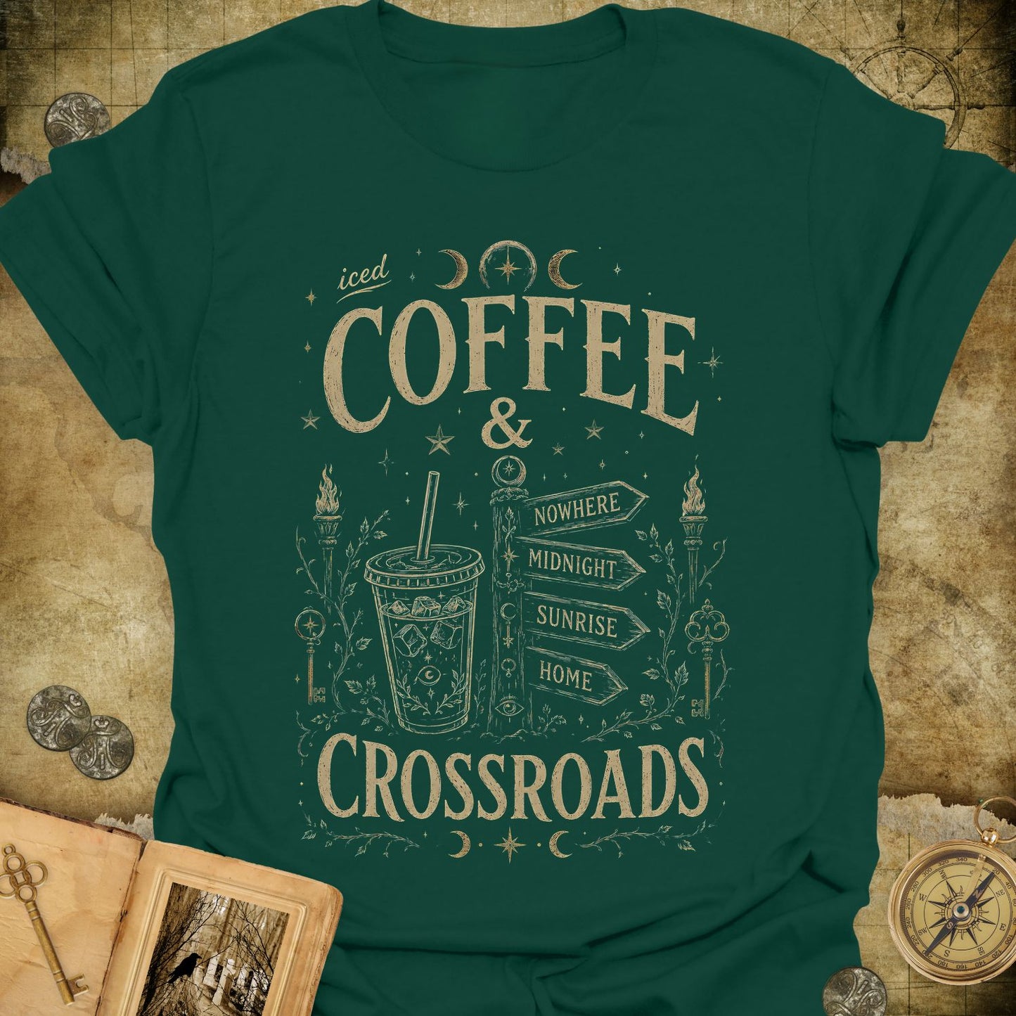 Iced Coffee & Crossroads T-Shirt