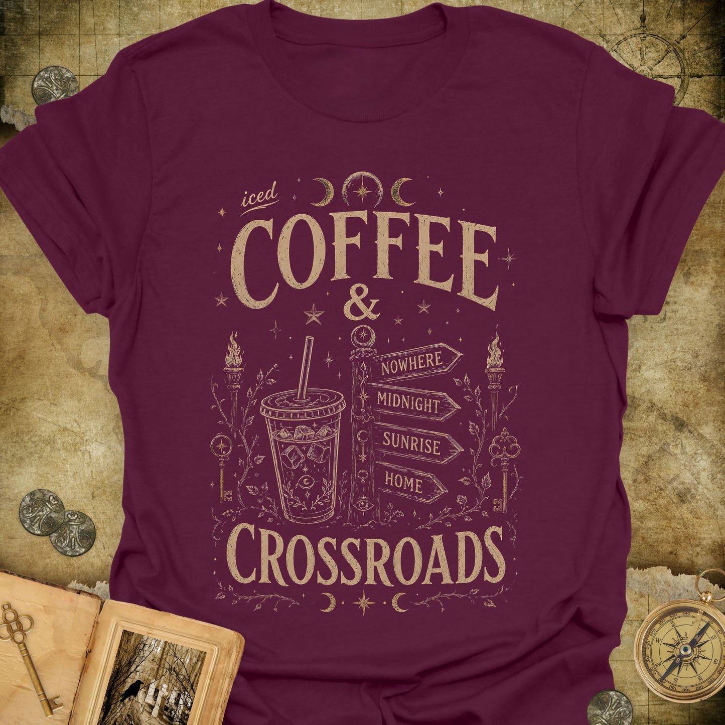 Iced Coffee & Crossroads T-Shirt