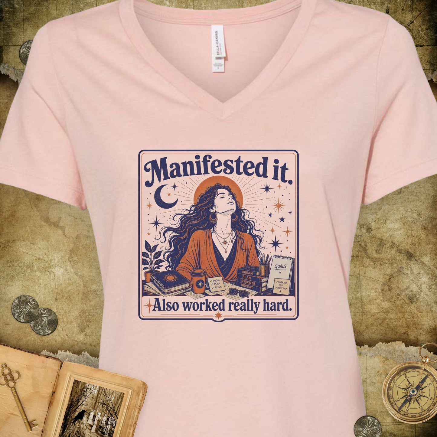 Manifested It V-Neck T-Shirt