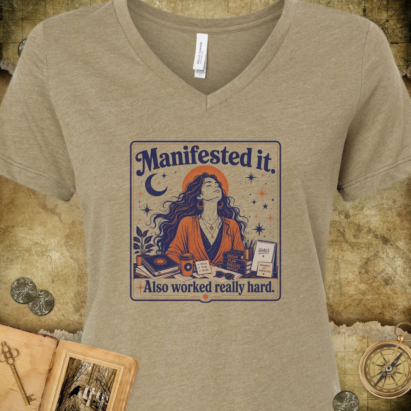 Manifested It V-Neck T-Shirt