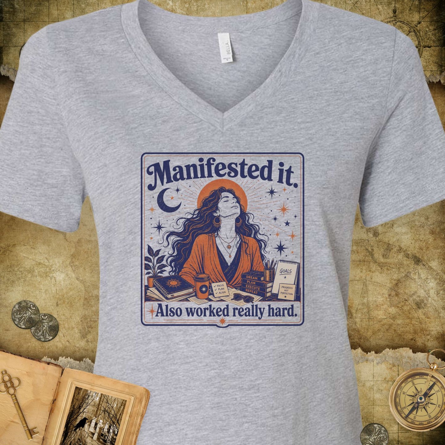 Manifested It V-Neck T-Shirt