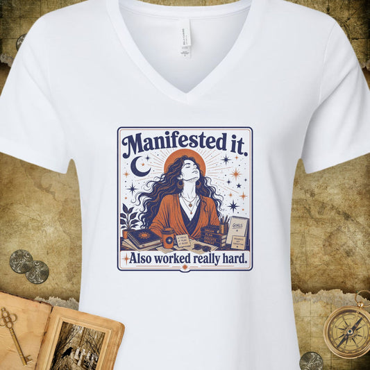 Manifested It V-Neck T-Shirt
