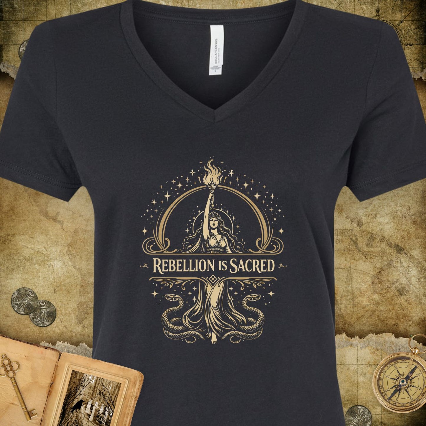 Rebellion Is Sacred V-Neck T-Shirt