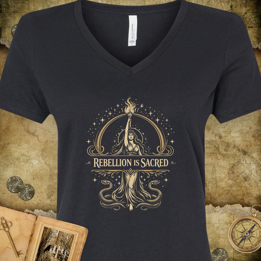 Rebellion Is Sacred V-Neck T-Shirt