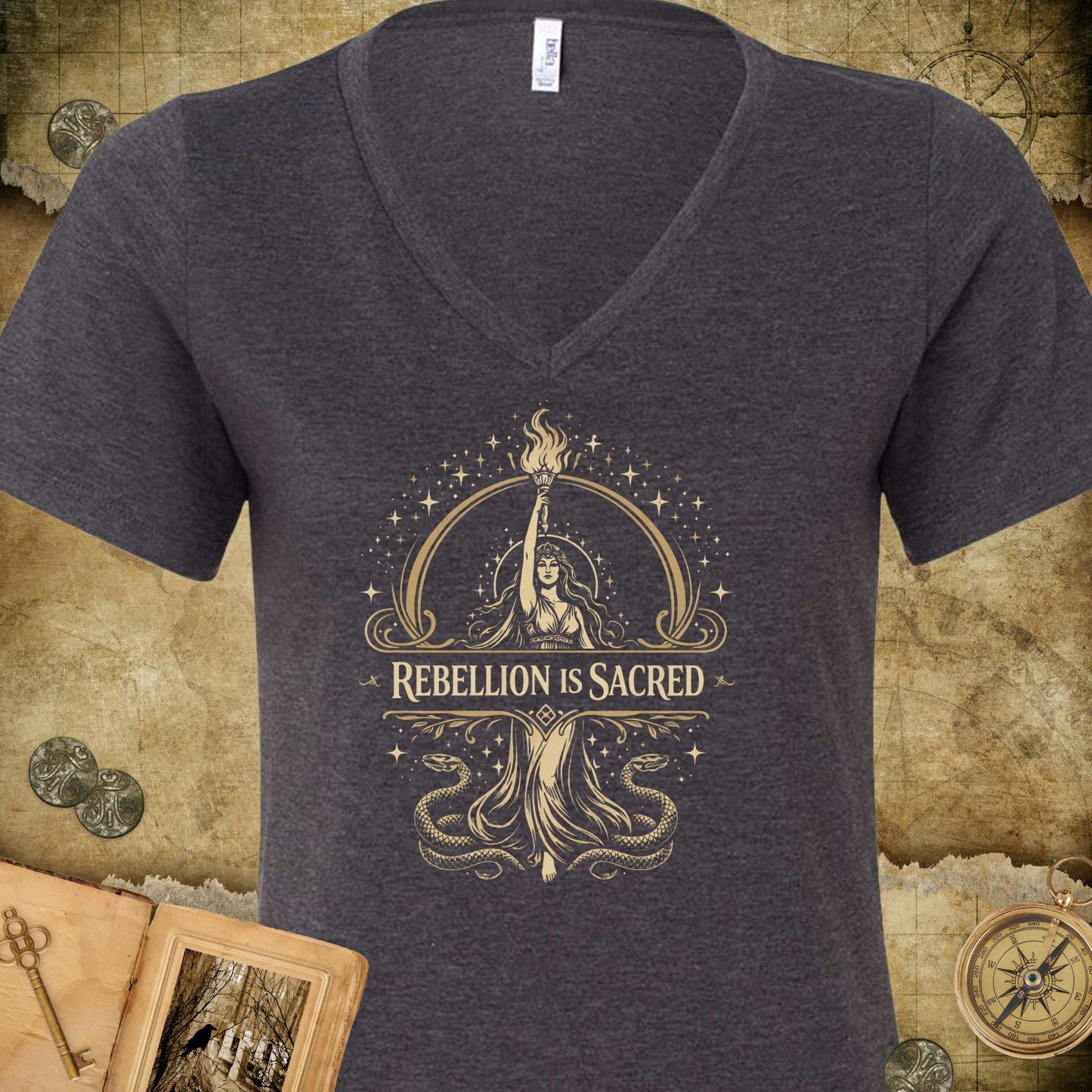 Rebellion Is Sacred V-Neck T-Shirt