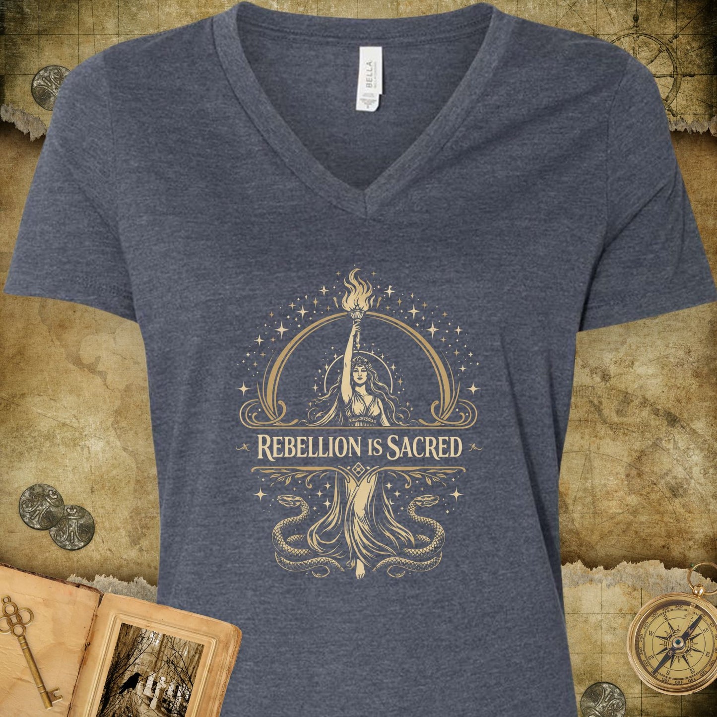 Rebellion Is Sacred V-Neck T-Shirt