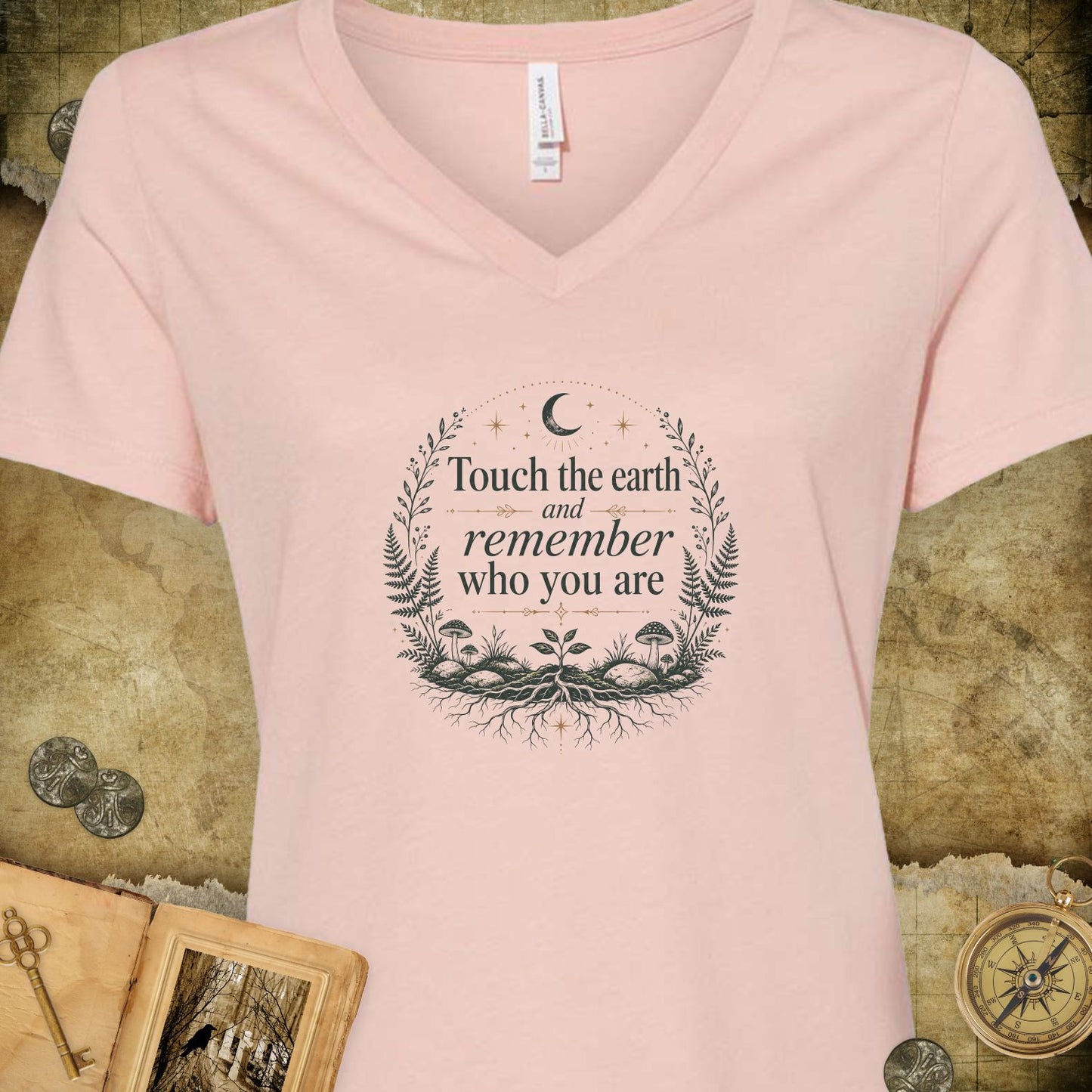 Touch The Earth V-Neck T-Shirt