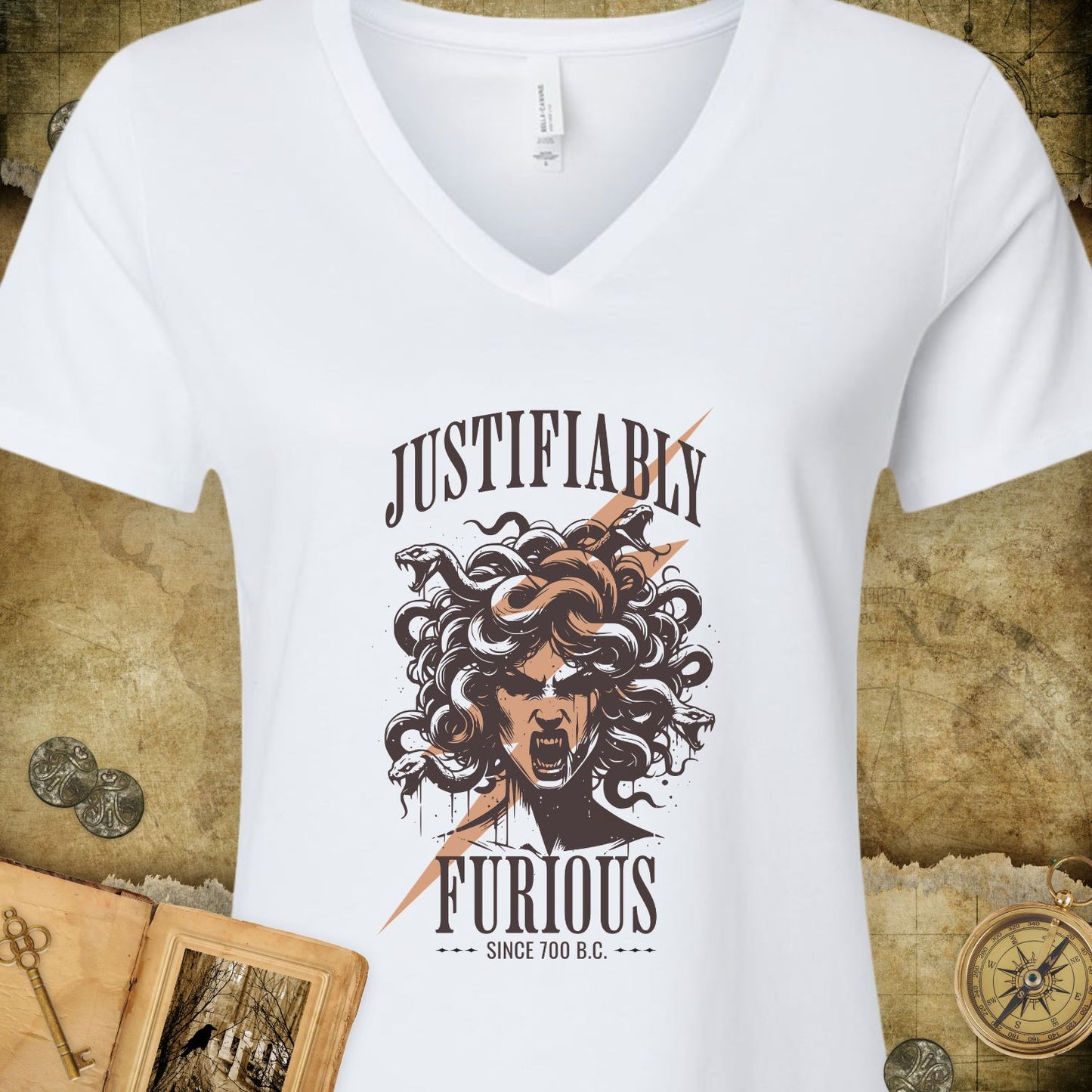 Justifiably Furious V-Neck Tee