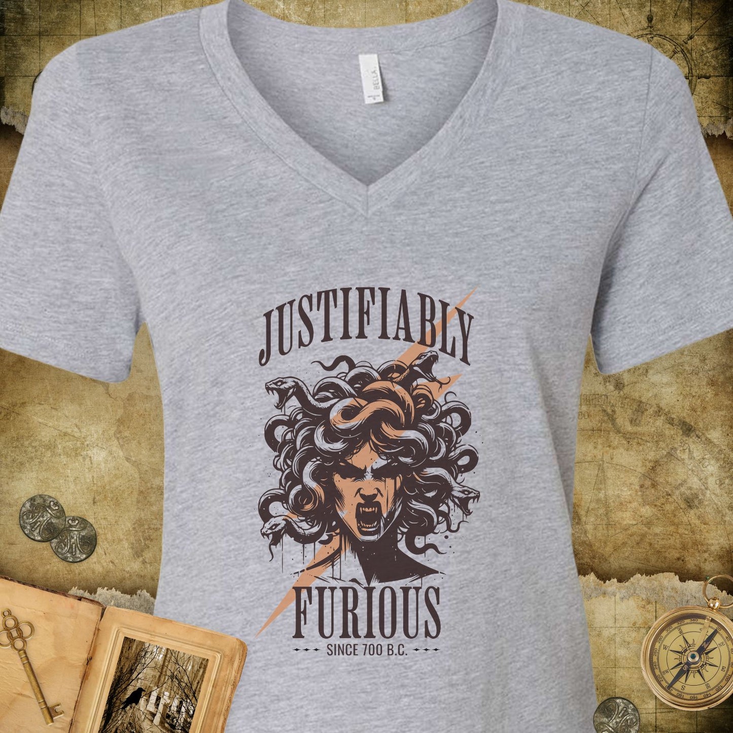 Justifiably Furious V-Neck Tee