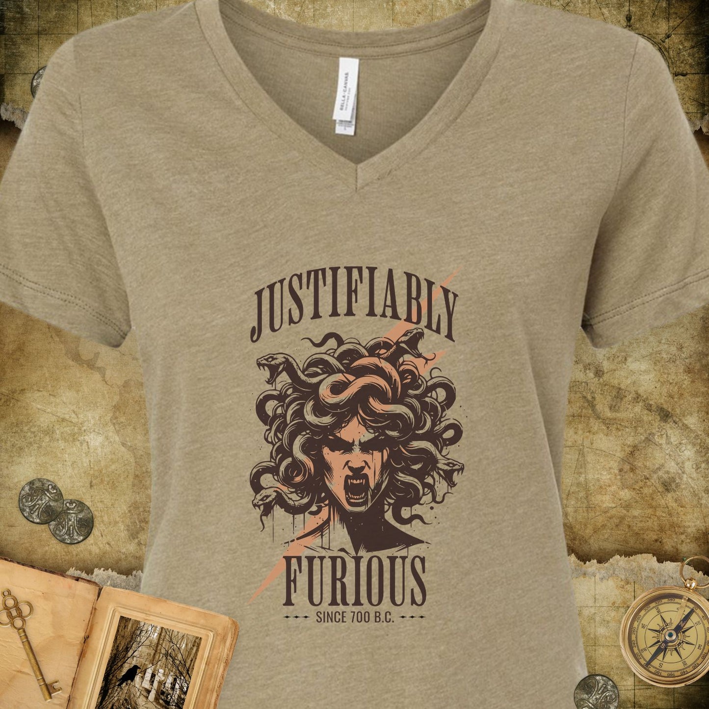 Justifiably Furious V-Neck Tee