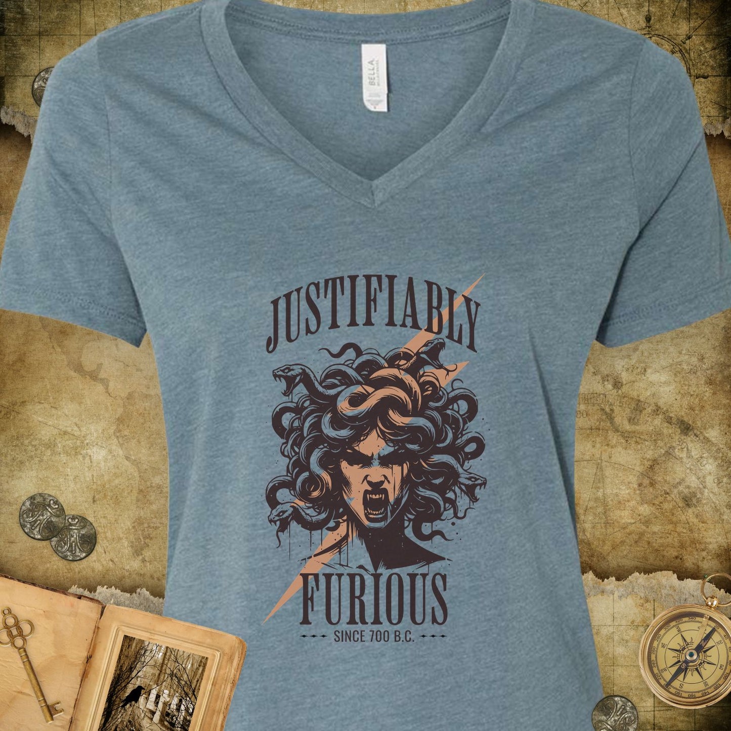 Justifiably Furious V-Neck Tee