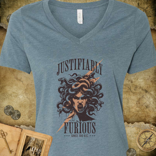 Justifiably Furious V-Neck Tee