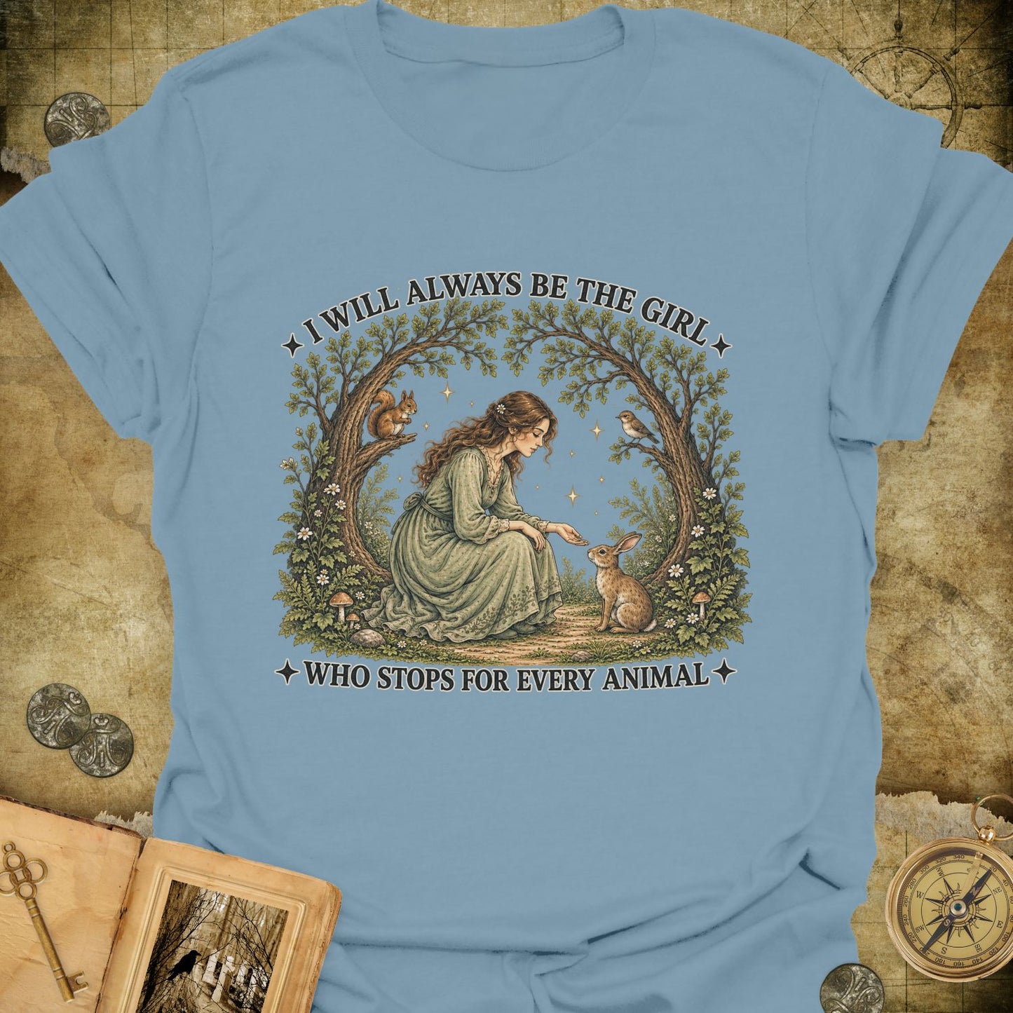 The Girl Who Stops For Animals T-Shirt