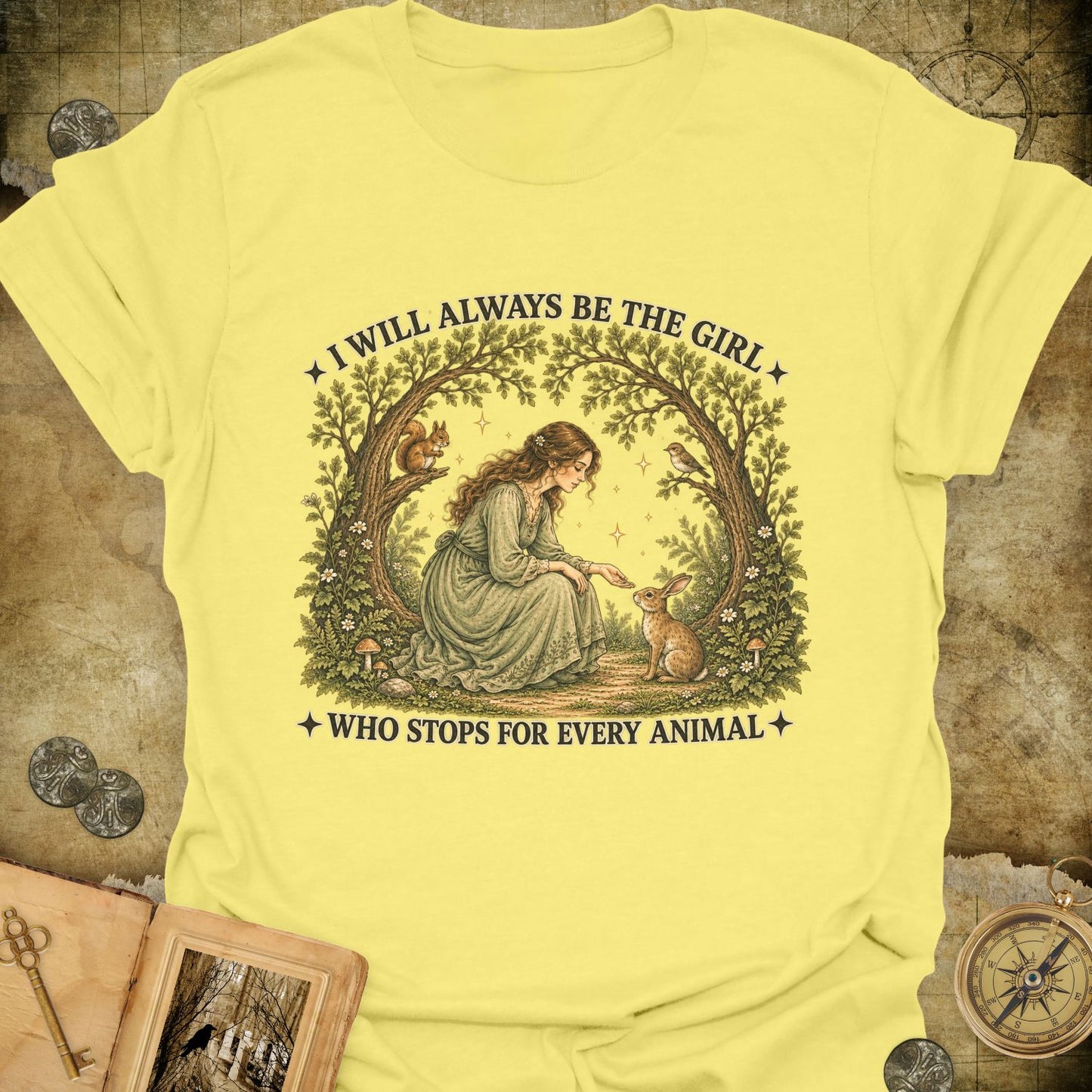 The Girl Who Stops For Animals T-Shirt