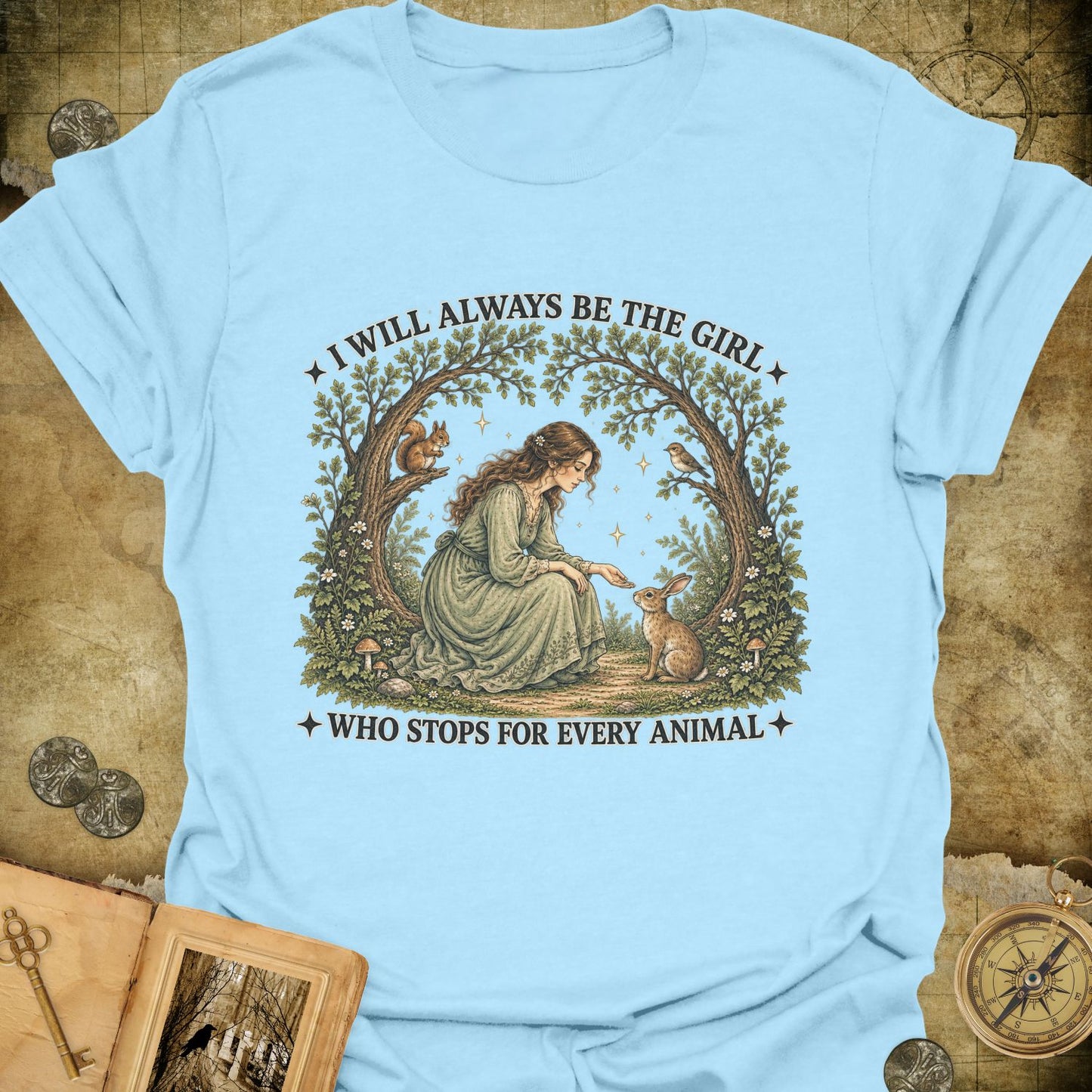 The Girl Who Stops For Animals T-Shirt