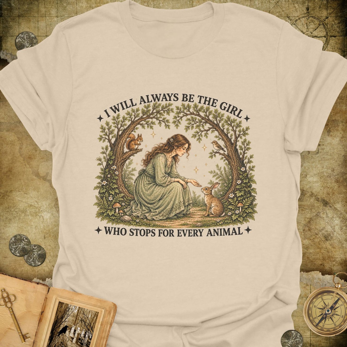The Girl Who Stops For Animals T-Shirt