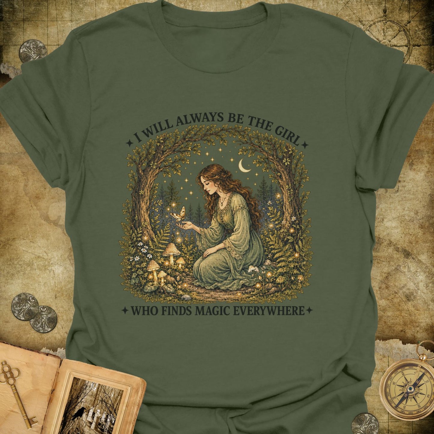 The Girl Who Finds Magic T-Shirt
