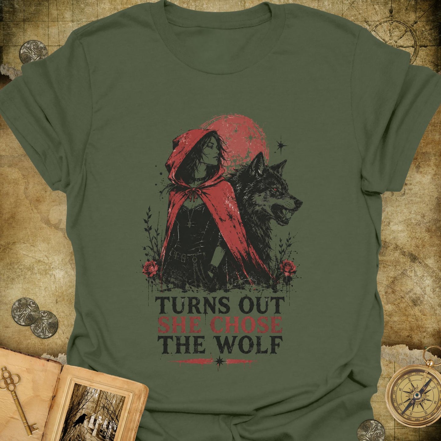 Red & Wolf T-Shirt