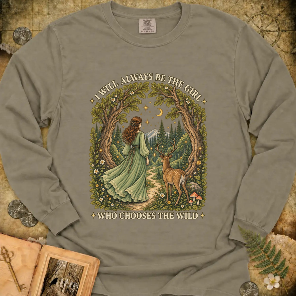 The Girl Who Chooses The Wild Long Sleeve T-Shirt