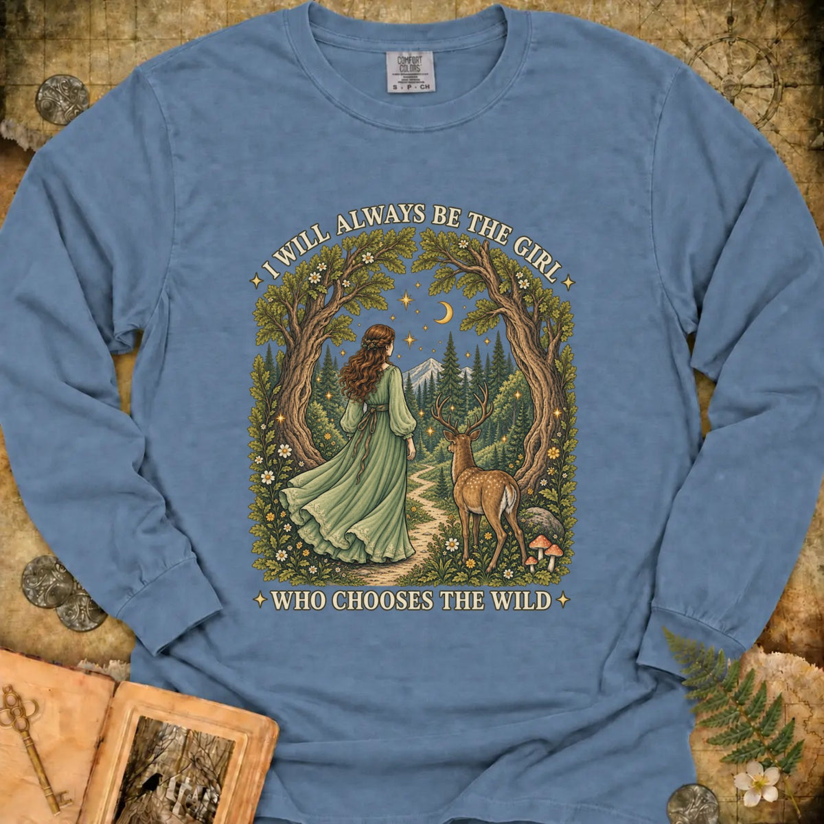 The Girl Who Chooses The Wild Long Sleeve T-Shirt