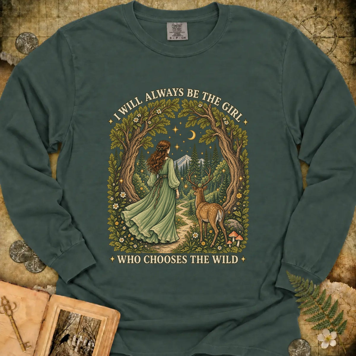 The Girl Who Chooses The Wild Long Sleeve T-Shirt
