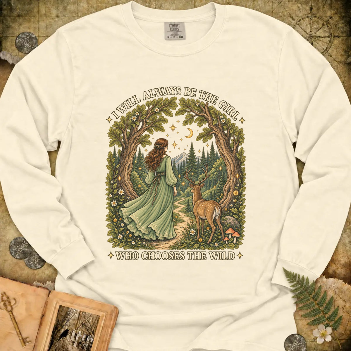 The Girl Who Chooses The Wild Long Sleeve T-Shirt