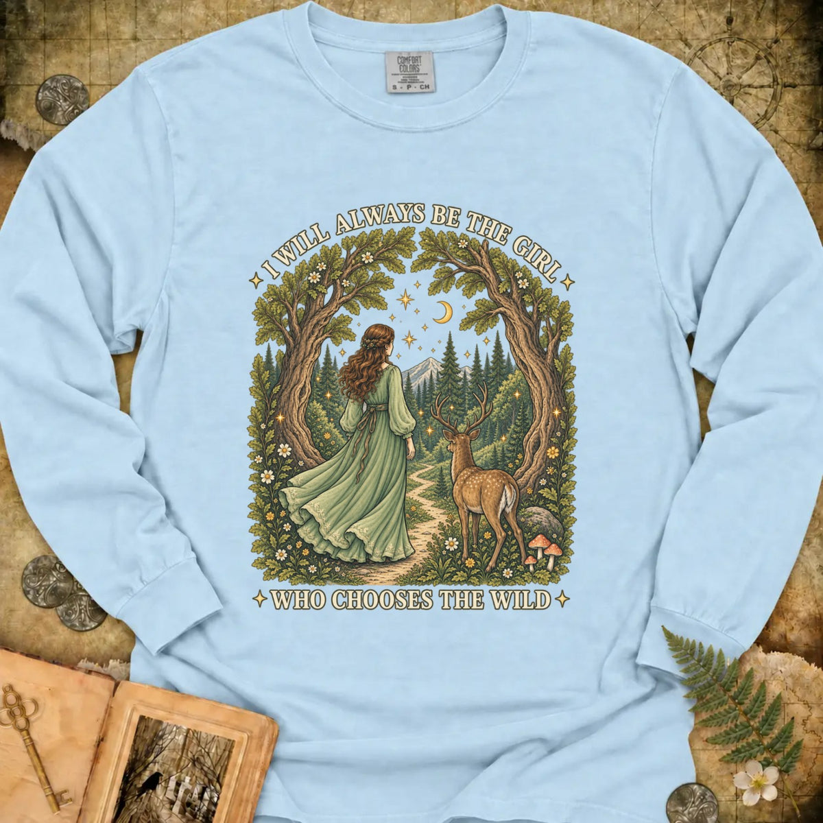 The Girl Who Chooses The Wild Long Sleeve T-Shirt