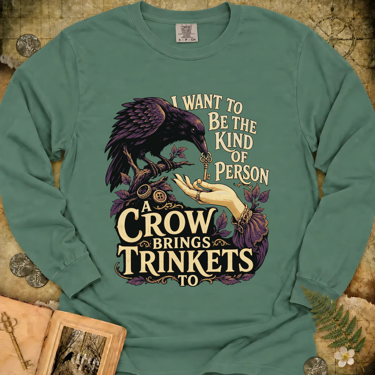 A Crow's Trinkets Long Sleeve T-Shirt