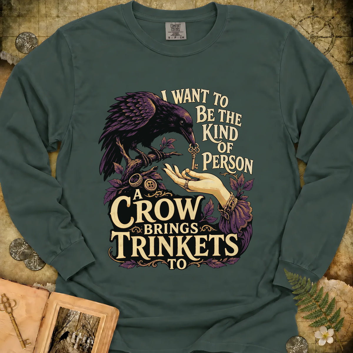 A Crow's Trinkets Long Sleeve T-Shirt