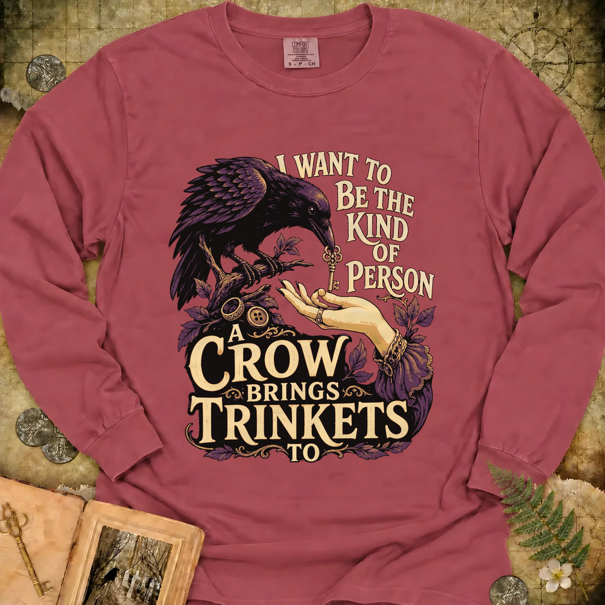 A Crow's Trinkets Long Sleeve T-Shirt