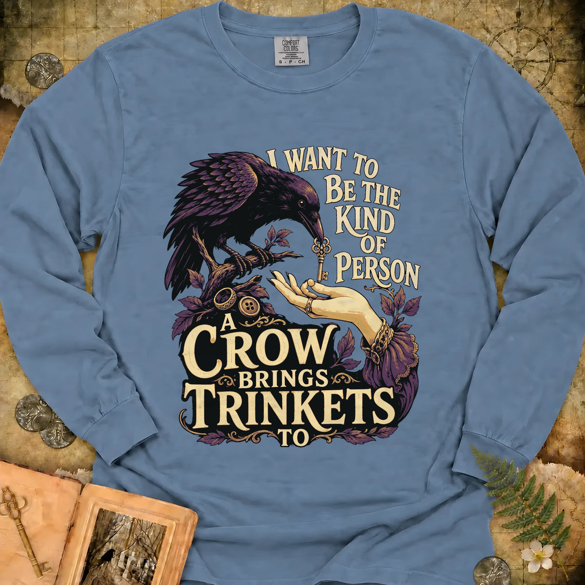 A Crow's Trinkets Long Sleeve T-Shirt