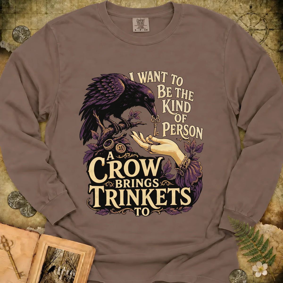 A Crow's Trinkets Long Sleeve T-Shirt
