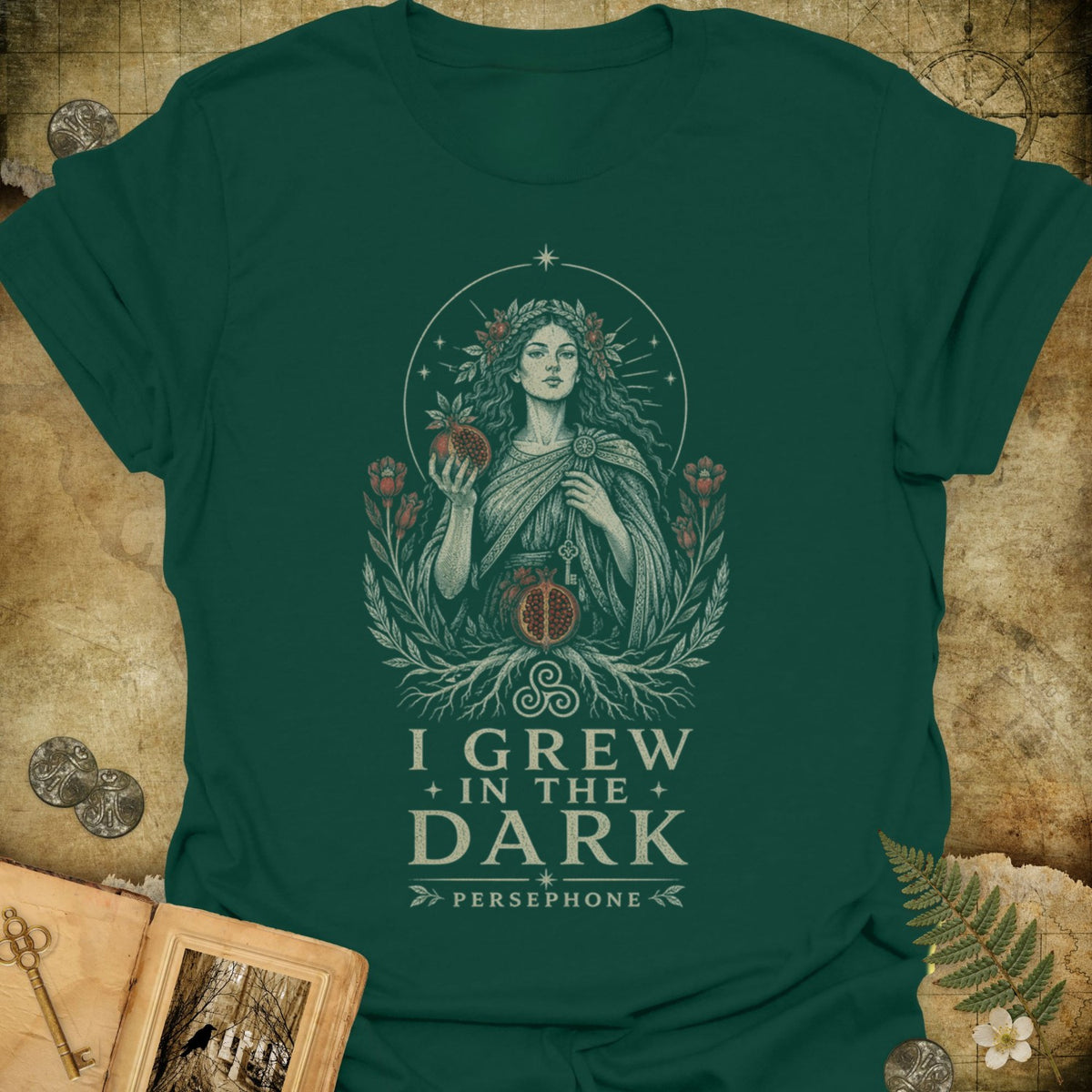TLWIF Studio | Forest Green | Persephone - Grew In The Dark T-Shirt