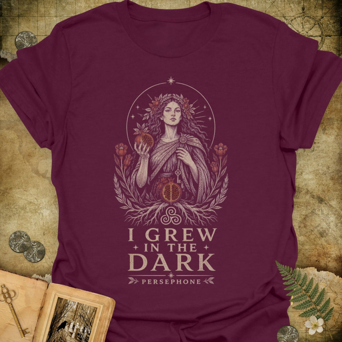 TLWIF Studio | Maroon | Persephone - Grew In The Dark T-Shirt