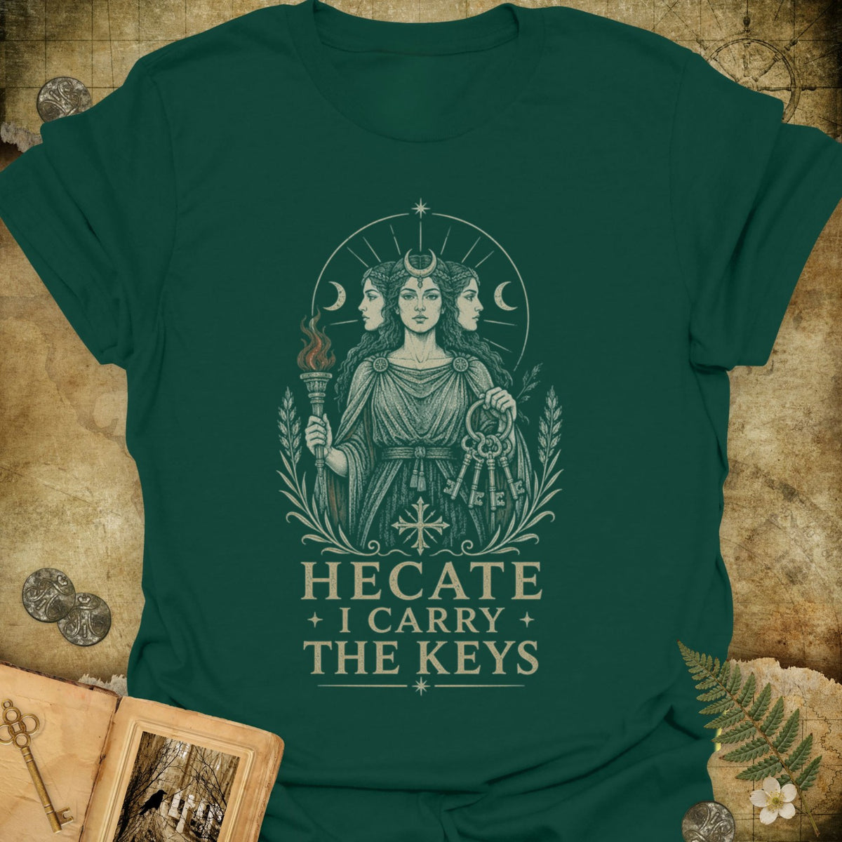 TLWIF Studio | Forest Green | Hecate - The Keys T-Shirt