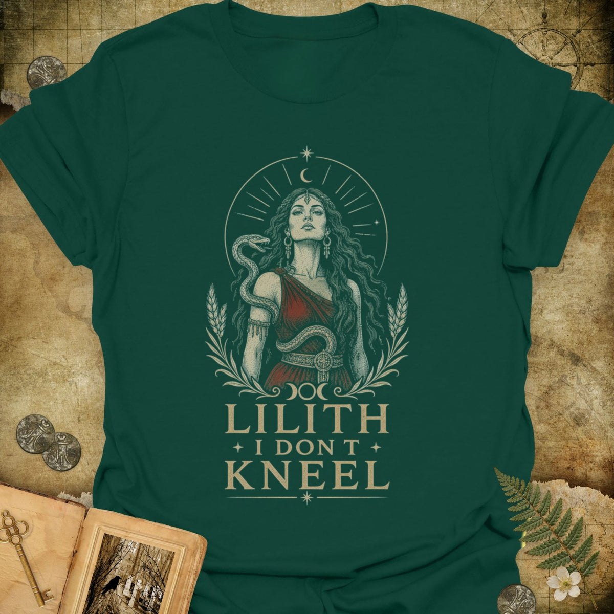 TLWIF Studio | Forest Green | Lilith - I Don't Kneel T-Shirt