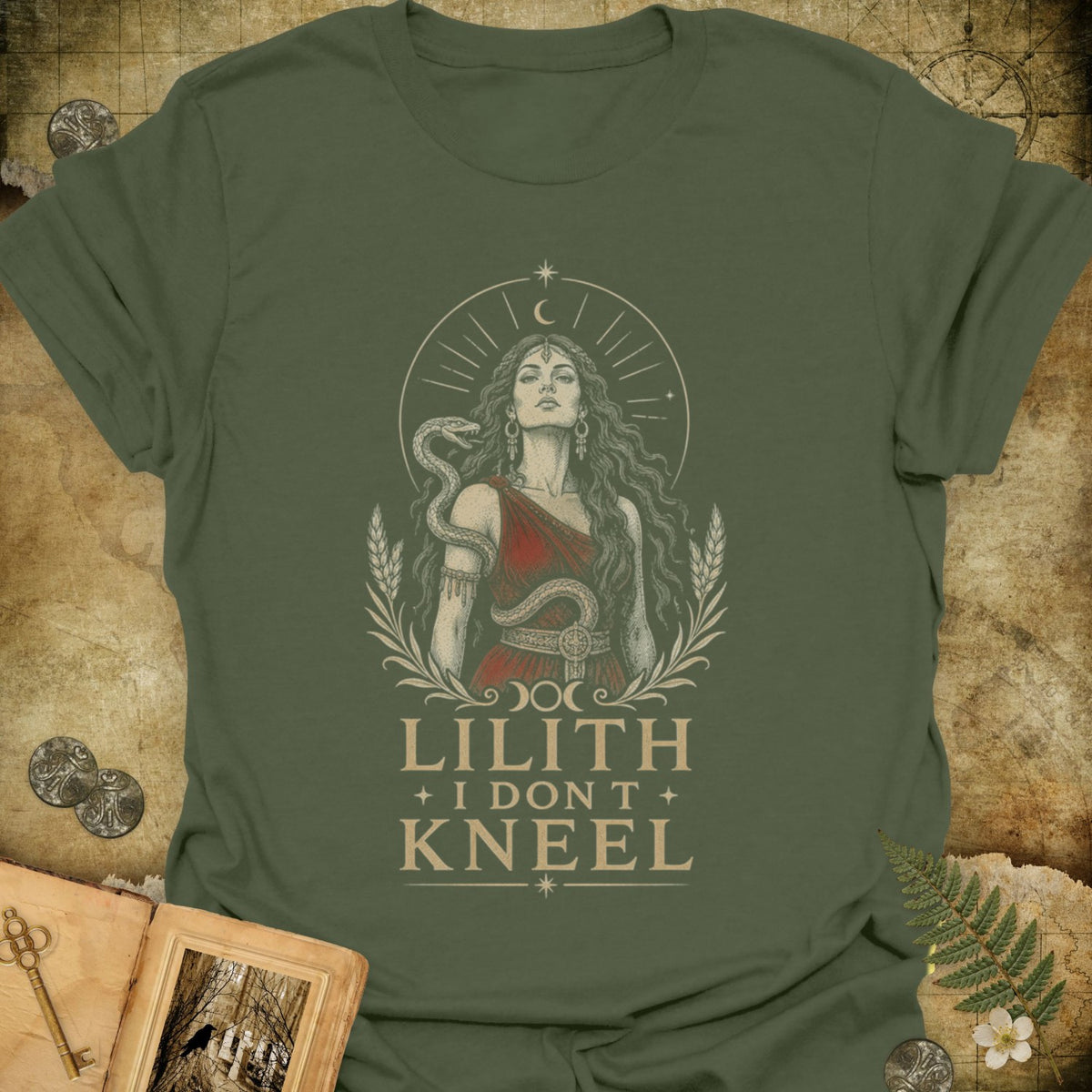 TLWIF Studio | Military Green | Lilith - I Don't Kneel T-Shirt