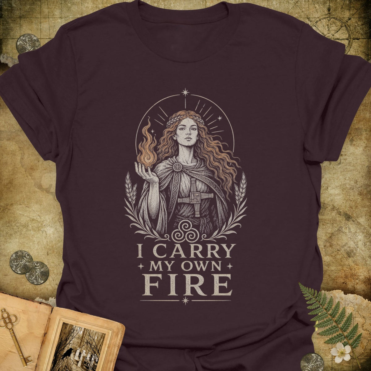 TLWIF Studio | Dark Chocolate | Brigid - My Own Fire T-Shirt